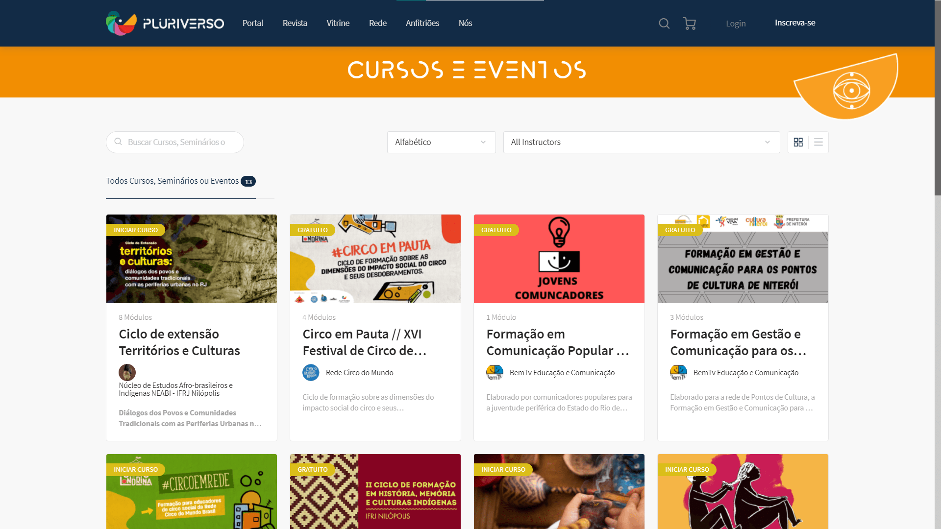 II Ciclo de Formação em História, Memória e Culturas Indígenas 4 Cursos em Pluriverso